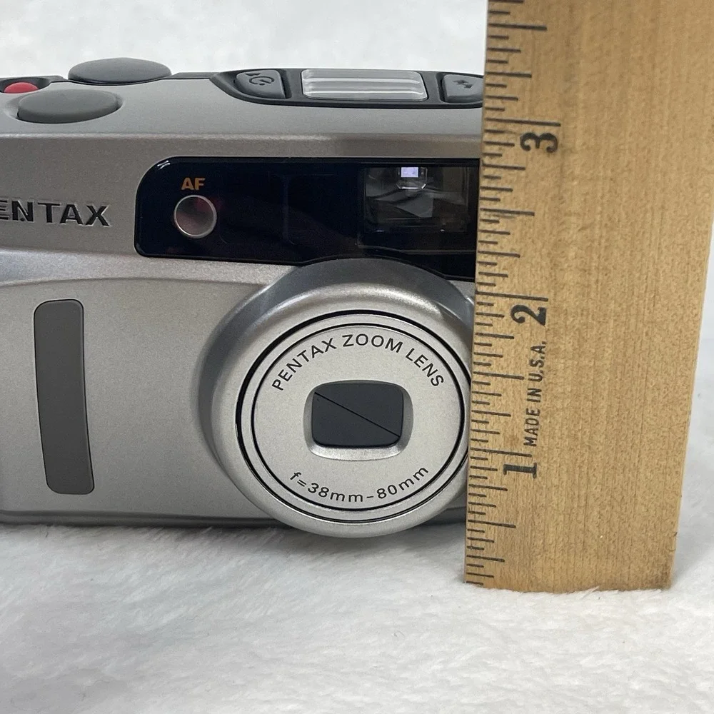Pentax IQZoom 80G 35mm Point & Shoot Film Camera Bundle Case Manual Tested